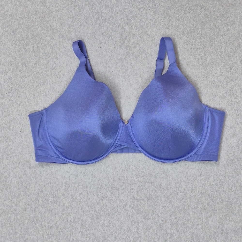 Breezies Women Bra 42DD Purple T Shirt Underwired Strap Adjustable